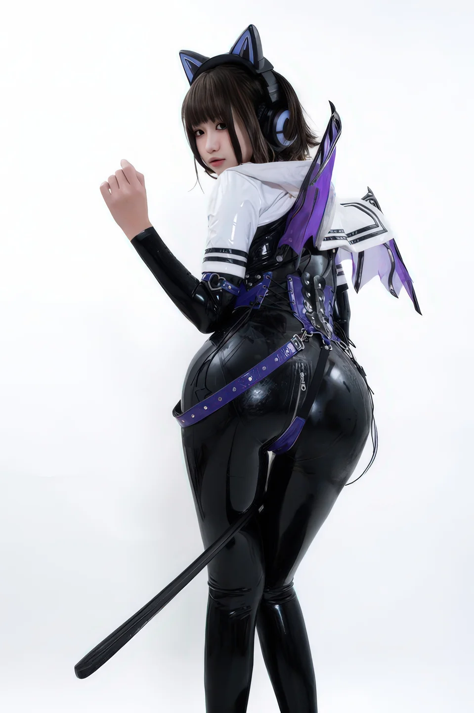 柒柒要乖哦 - No.066 白棚胶衣 [78P-231MB] tg@simisebaisi 【丝足阁】007.webp